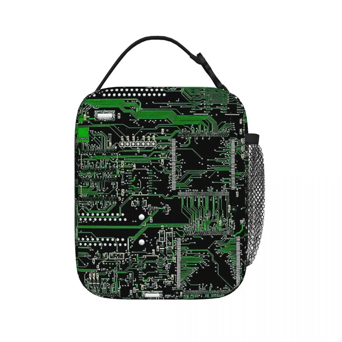 

Circuit Board Green Insulated Lunch Bags Resuable Picnic Bags Thermal Cooler Lunch Box Lunch Tote for Woman Work Children School