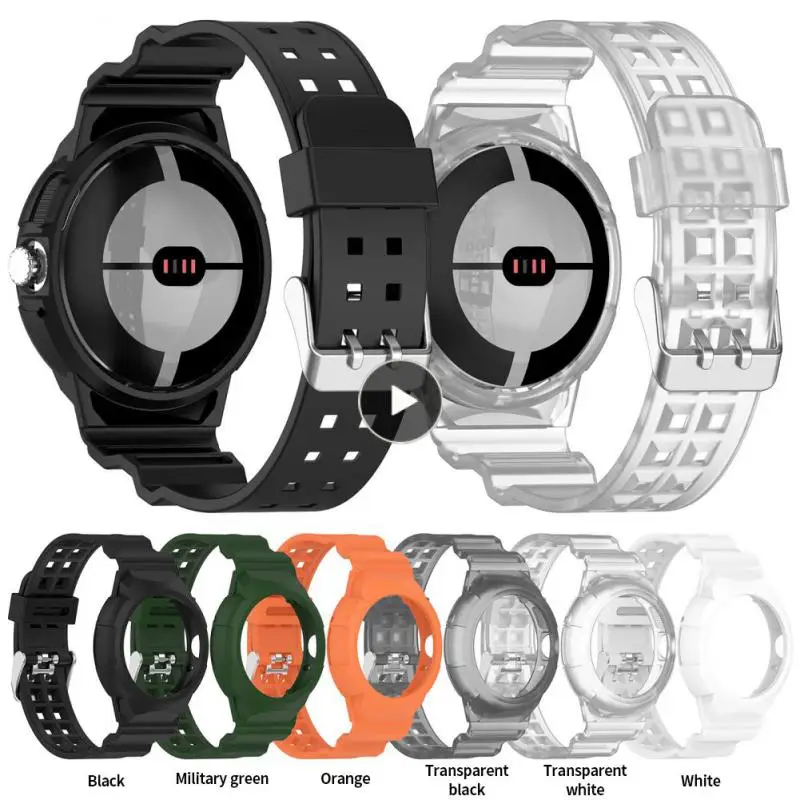 

All-in-one Strap Watch Strap For Google Pixel Watch Band Pixel Watch Smartwatch Band Soft Tpu Strap Protector Cover Waterproof