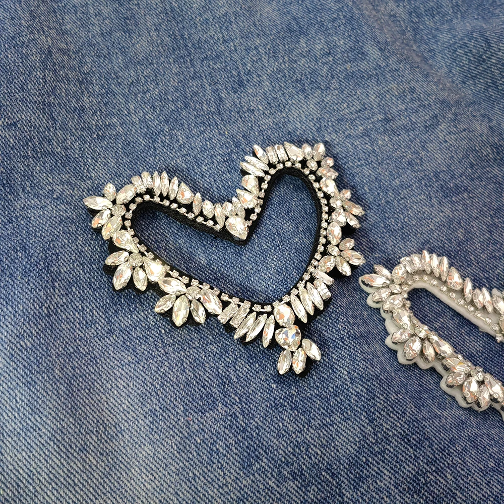 9*8 5 см/11*11 см бусины ручной работы с большим сердцем нашивка для шитья ажурное