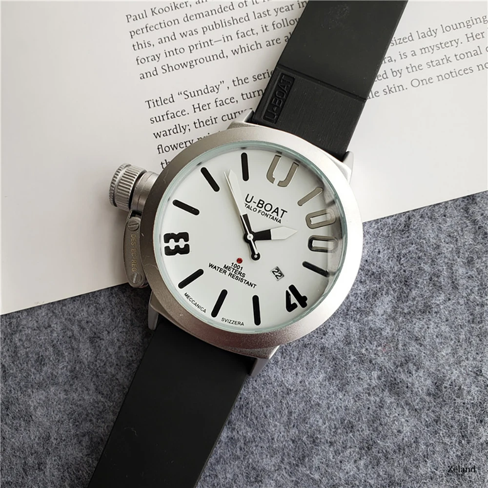 

Factory Original Business U-Boat Men Watches Creative Quartz Watch Men Orange Big Boat Watch Uboat Steel Multiple Colour Watch