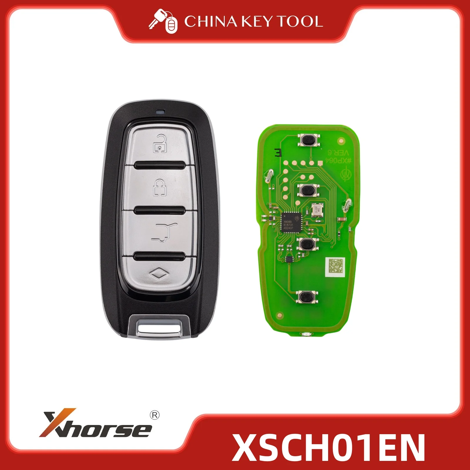 

1PCS Xhorse Universal Smart Remote Key For Chrysler Style XSCH01EN XM38 4 Button
