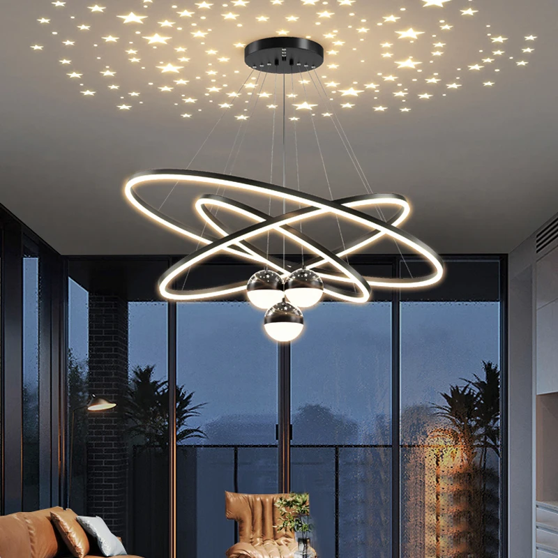 

Post modern star chandelier household atmospheric living room lamp light luxury new romantic warm starry sky bedroom dining room