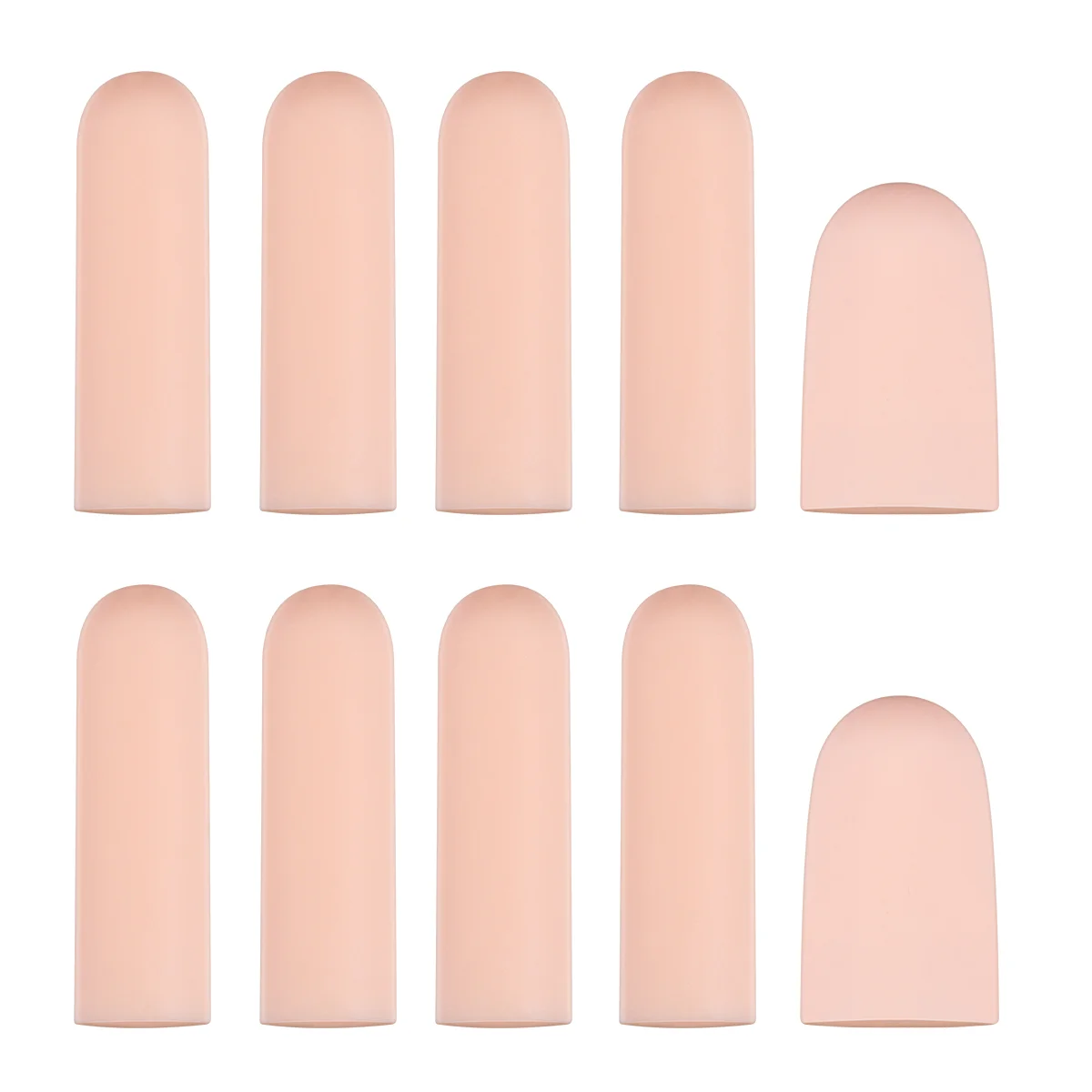 

SUPVOX 10pcs Silicone Gel Toe Tube Finger Protector Sleeves Separators Protector for Protect Cracked Skin Corn Foot Blisters