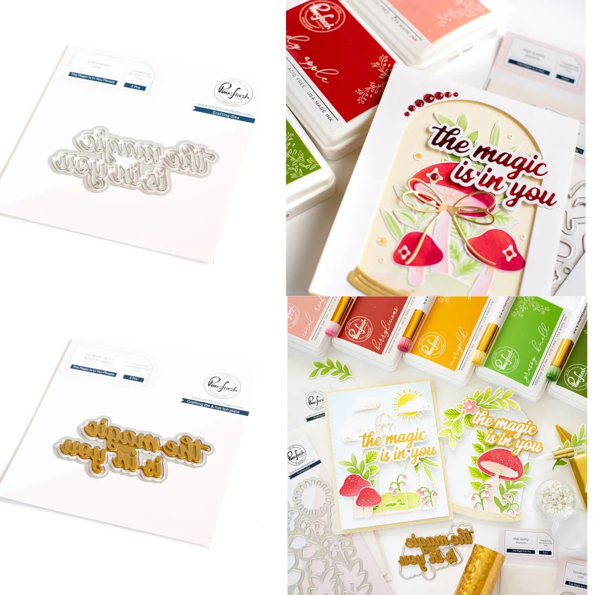 

2023 New The Magic Is In You Phrase Letter Metal Cutting Dies Hot Foil Scrapbook Embossed Album Diy Craft Template Decoration
