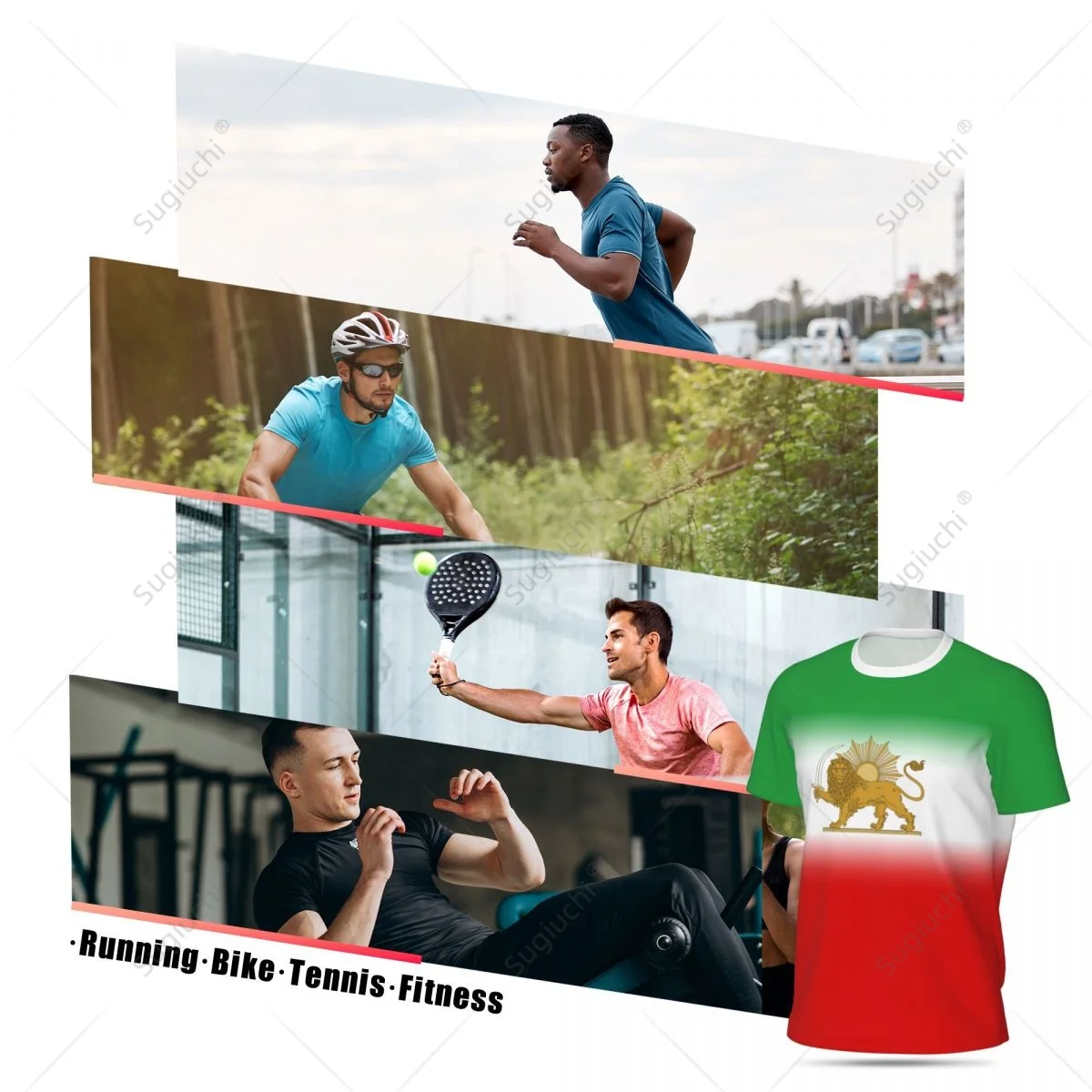 Спортивная Сетчатая футболка с эмблемой иранского льва и аналогичностью 1423-1979