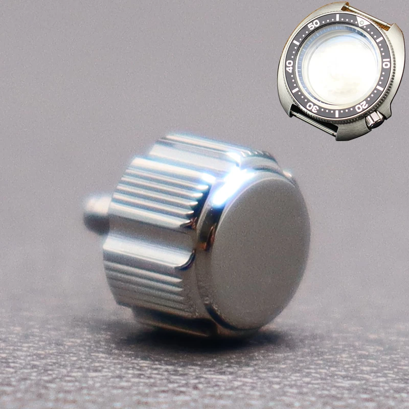

6.5mm Stainless Steel Watch Crown Accessories For NH35 NH36 Movement Seiko 44mm Cases skx009 skx013 skx007 Parts