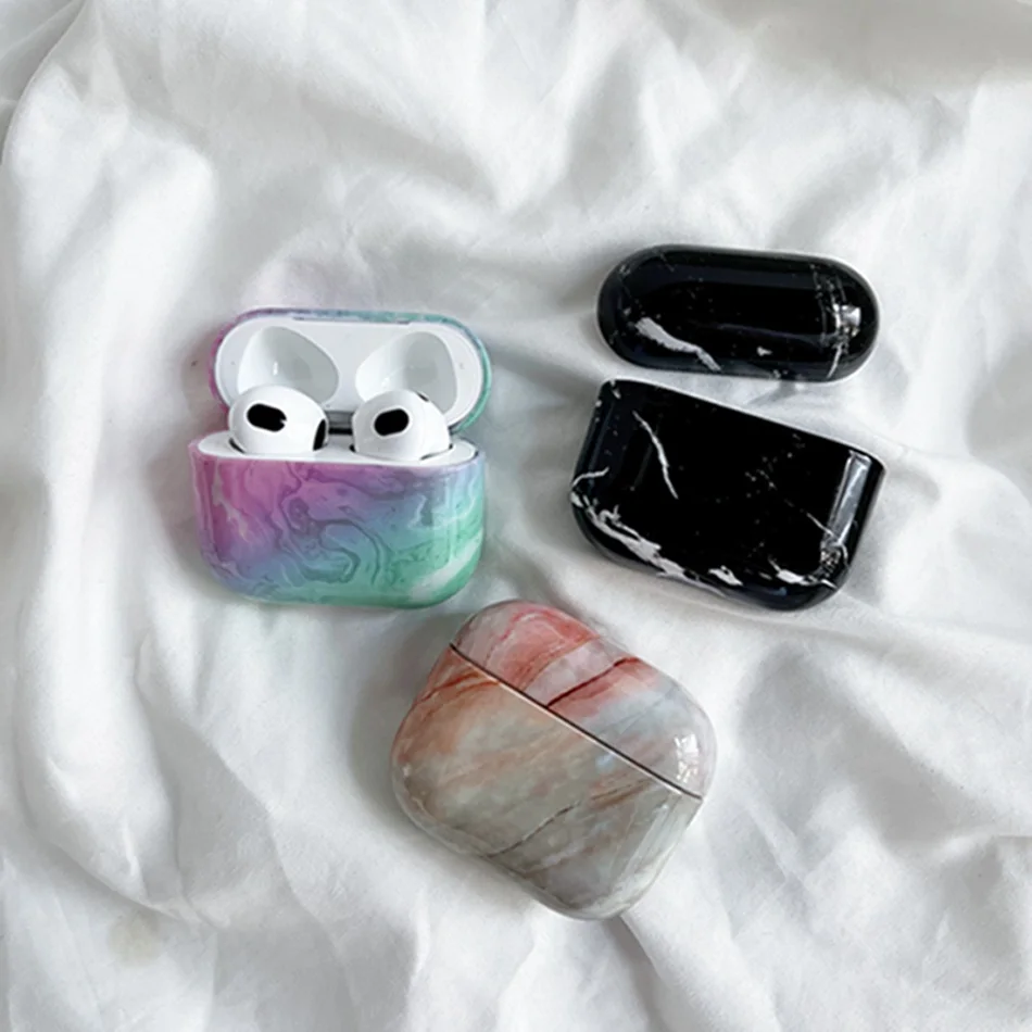 

Earphone Case For Airpods Pro 2 3 Case Luxury Marble Headphone Cover For Apple Air Pods Pro 1 2 3 4 Case Charging Box Accessorie