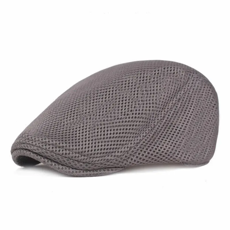 Хлопковый сетчатый дышащий берет мужская летняя шапка плоские кепки для мужчин