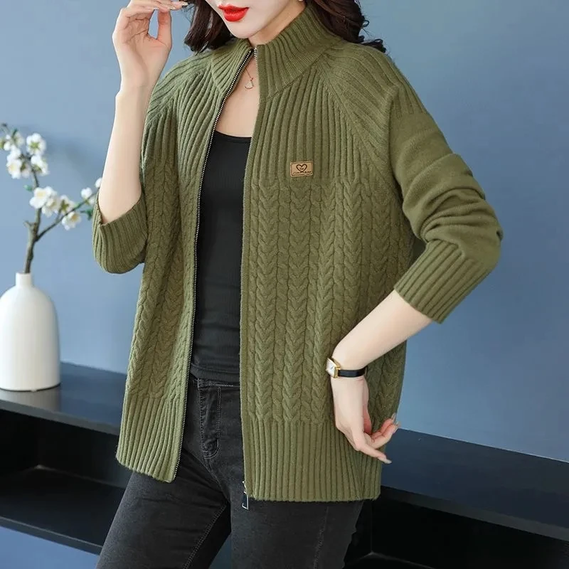 Осень-зима 2024 шерстяной свитер кардиган куртка Женский модный и удобный короткий