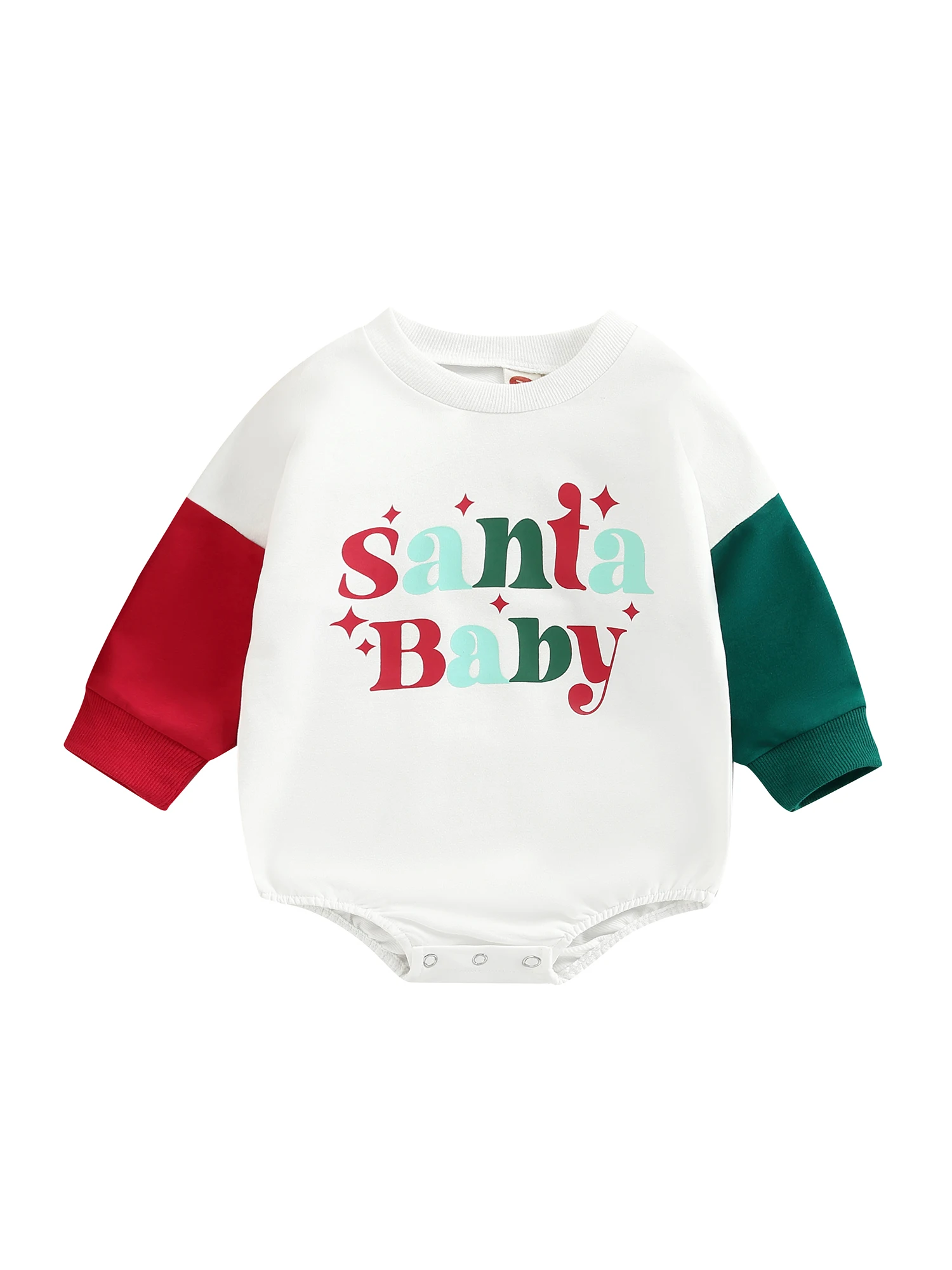 

Рождественская Одежда для новорожденных девочек и мальчиков, толстовка с длинным рукавом и изображением Санта-Клауса, комбинезон, свитер б...