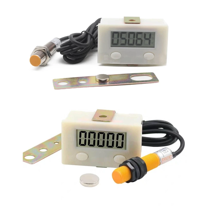 

5 Digit Electronic Counter LCD Display Totalizer Induction Punch Counte Dropship
