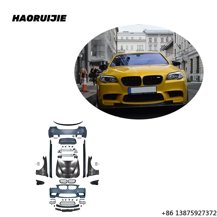 Фото Комплект обвеса F10 M5 для BMW 5 серии F10 2010-2017: боковые юбки, выхлопная труба и капот-крыло №1
