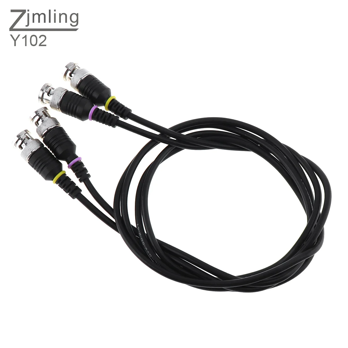 

2pcs Measuring Wires Precision Oscilloscope Q9 Straight Line Measurement Wire with Ring Double BNC Head for Signal Connection