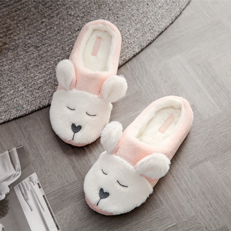 

2022 Spring and Autumn pink rabbit Women's Simple Cute Indoor Family Comfortable Floor Slippers Comfortable Size