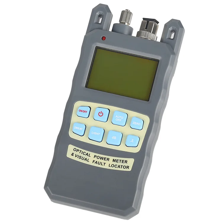 2 in 1 optical power meter -70dBm~+10dBm fiber tester 5km light multimeter decay 7 wavelength with red light pen 1mw VFL