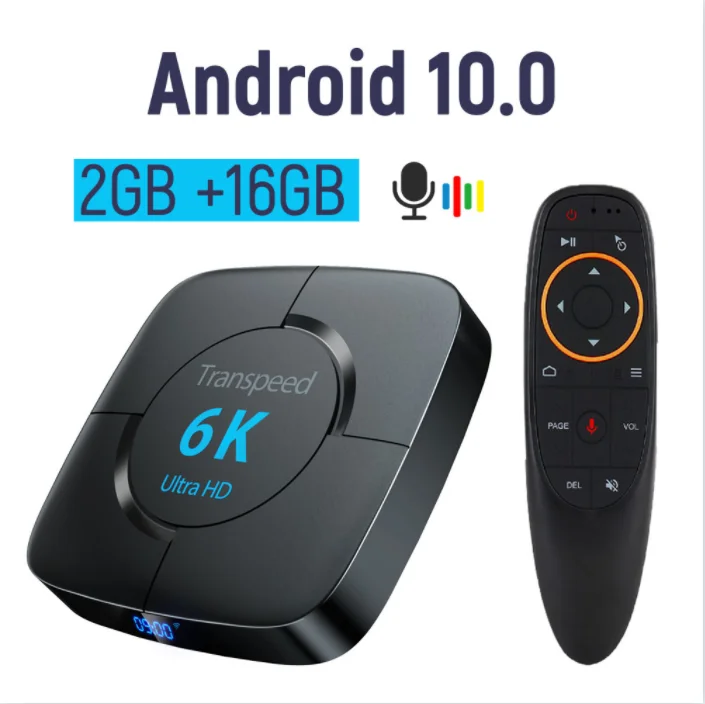 ТВ-приставка Transpeed Android 2022 6K 3D Wi-Fi 2 4/5 8 ГГц 4 + 32/64 ГБ |