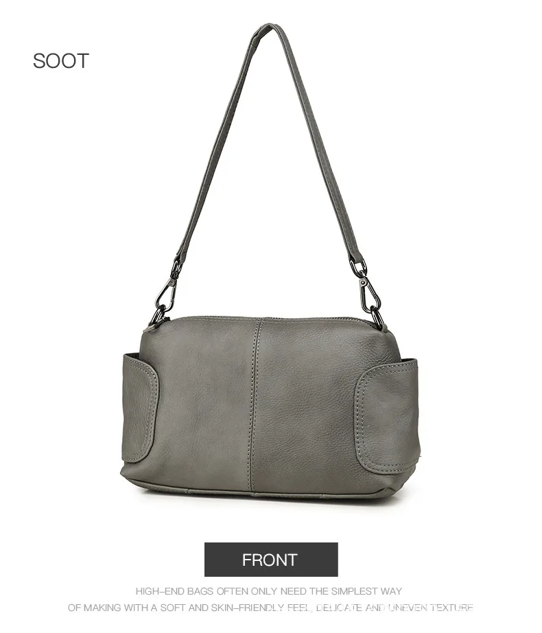 New 2023 European And American Fashion Simple Single Shoulder Diagonal Bag Leather Women's Bag Fashion Top Layer Leather Satchel