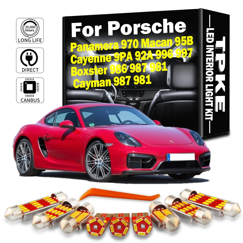 

TPKE Canbus для Porsche Panamera 970 Cayman 9PA 92A 996 997 boxenne Ster 986 987 981 Macan 95B Cayman 987 981 комплект светодиодной внутренней подсветки