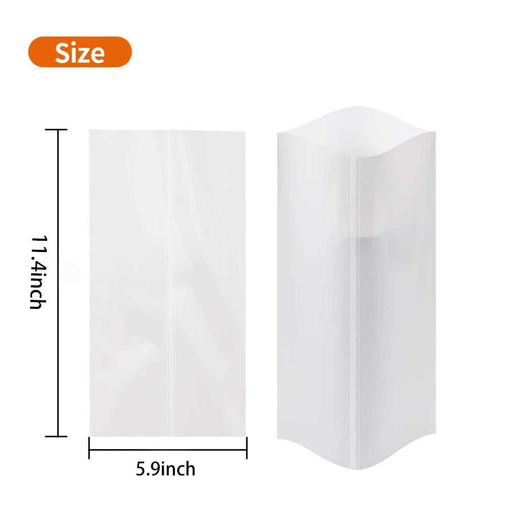 50pack Sublimation Shrink Wrap Sleeves White  Heat Transfer  Film Bags for Mugs,Cups,20oz and 30oz Tumblers,Blanks images - 6