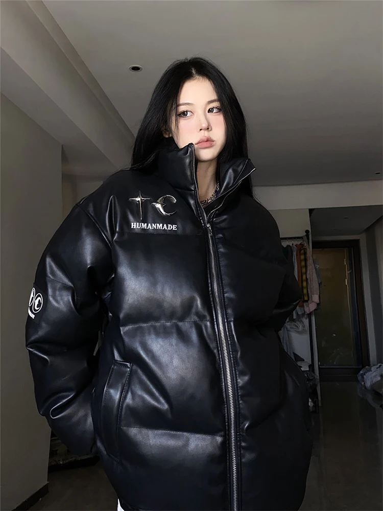 Рисунок 4 - Женский кожаный пуховик в стиле оверсайз