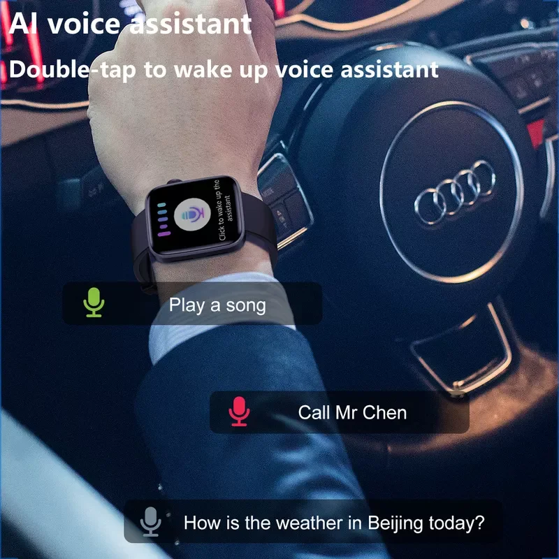 

Мужские смарт-часы с Bluetooth 2022, функция ответа на звонки, спортивная версия, Раздельный экран 1,8 дюйма, поворотные Смарт-часы 200 + часы с цифербл...