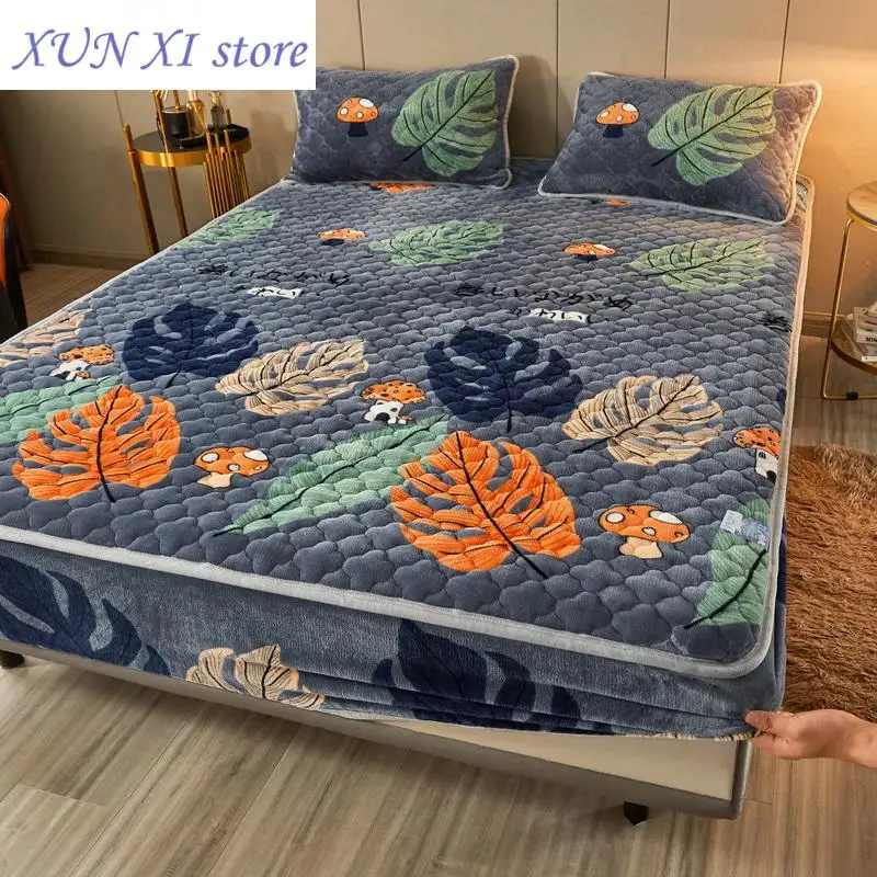 Новая бархатная натяжная простыня 90x200 утолщенная для дома теплый чехол матраса