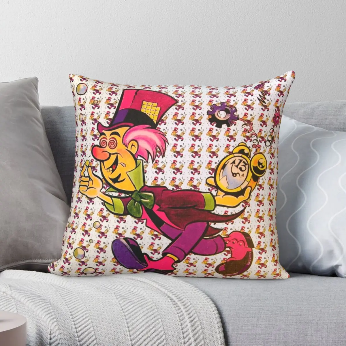 Чехол для подушки Mad Hatter In The Wonderland чехол из полиэстера и льна с бархатным узором