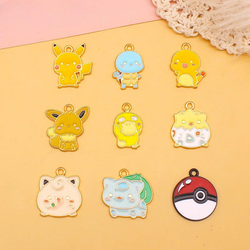 10 шт. серия покемонов Пикачу покебол DIY Мультяшные персонажи маленькие подвесные аксессуары серьги аксессуары материалы ручной работы