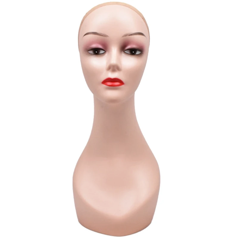 

Free Standing Stable Female Plastic Mannequin Manikin Head Model Wigs Hair Glasses Necklace Scalf Headset Display