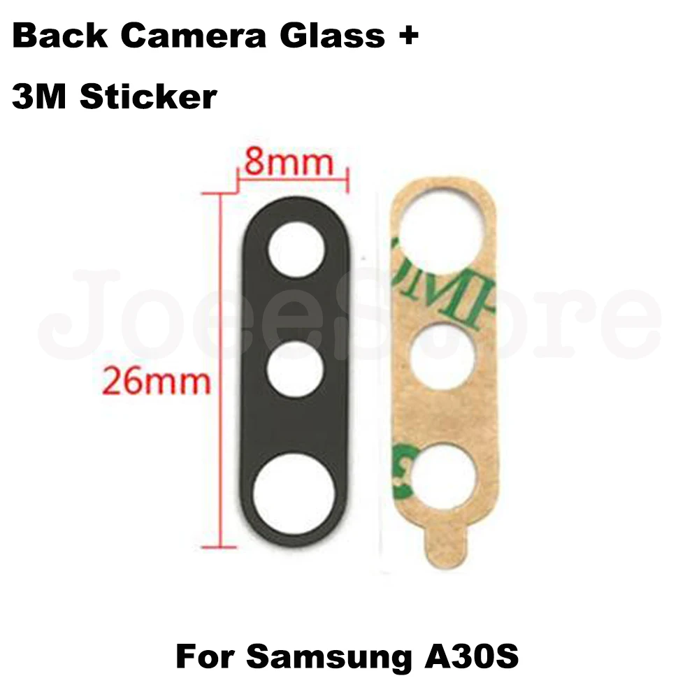 Фото Стекло для задней камеры Samsung A30S A31 A41 A50 A50S A51 A70S A71 A70, 50 комплектов, заднее стекло с наклейкой 3M, ремонт №2