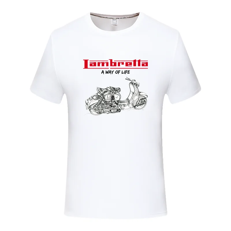 

T-Shirt Uomo Lambretta Innocenti 50 125 150 Vintage Italy Style Scooter Vespa Tops tshirt men summer fashion t-shirt Asian size