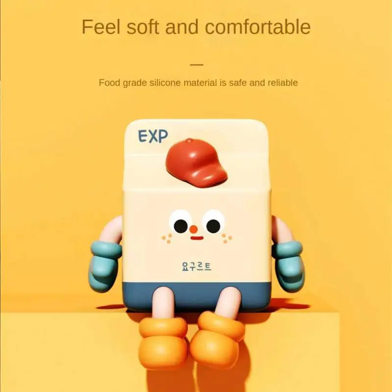 

Молочная коробка, ночник, зарядка через USB, трехступенчатая цветная лампа с таймером, силиконовый симпатичный держатель для телефона, прикроватное украшение для спальни, детский подарок