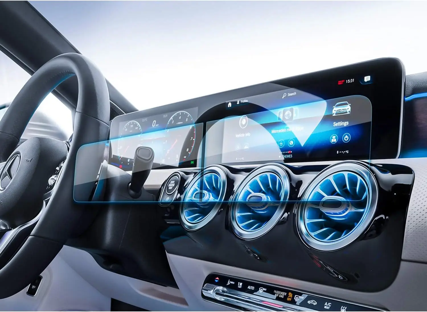 Для Mercedes Benz Class A W177 V177 класс B W247 gps навигация закаленное стекло и защитная пленка для экрана приборной панели (2 шт.)