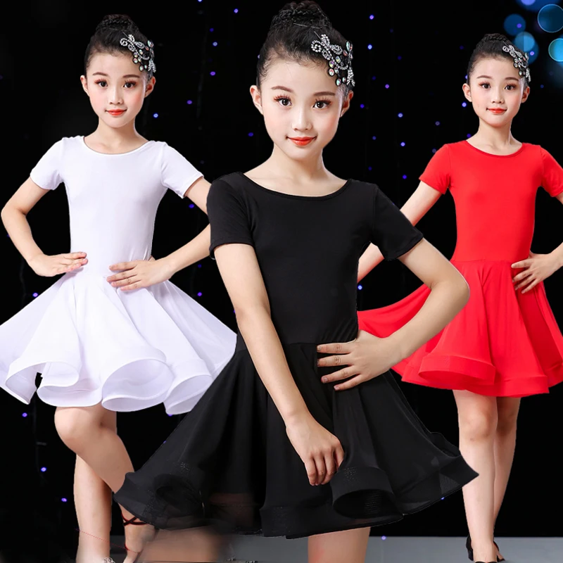 

Girls Kids Latin dance Dresses Children Sequined Tassels fringes Modern Ballroom Latino Dresses For Dancing Outfits