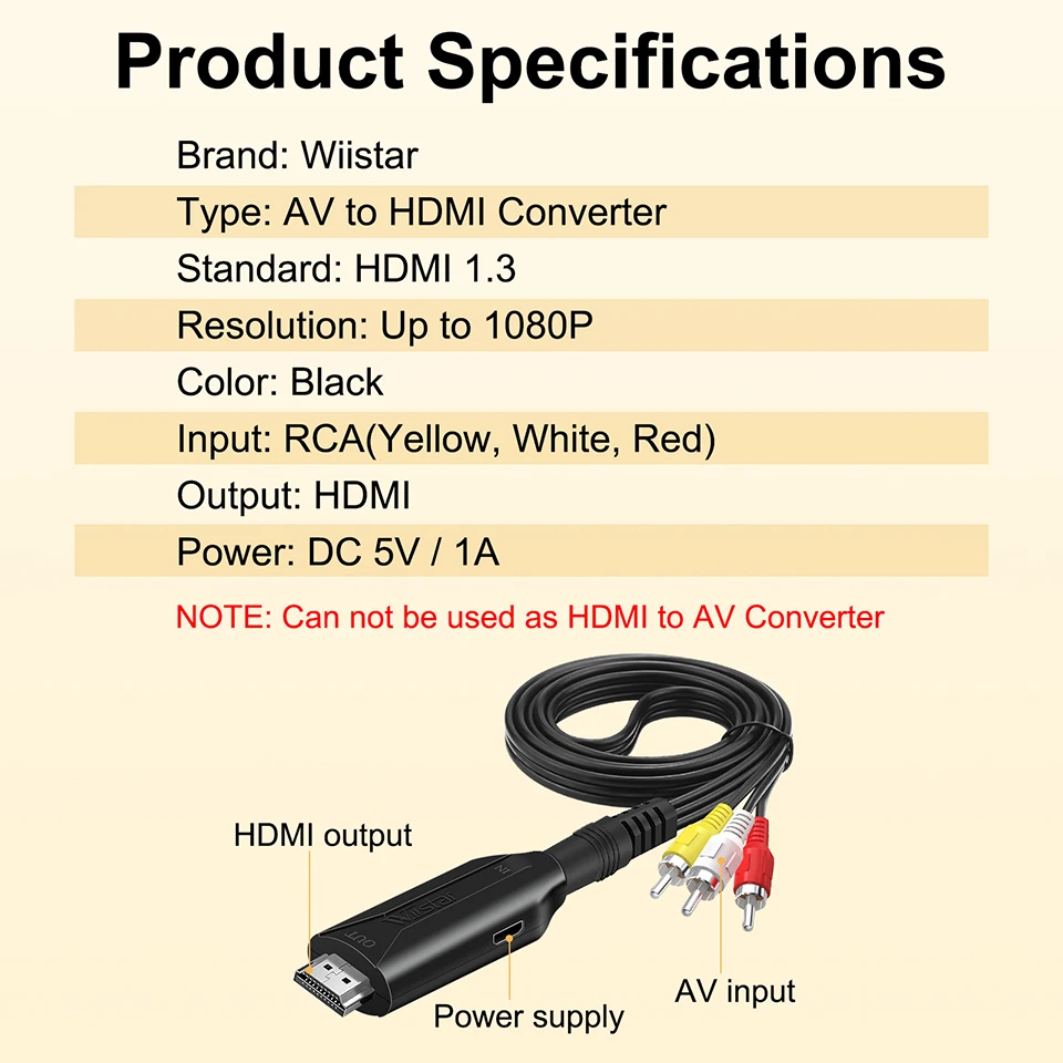 Видеоадаптер RCA AV-HDMI преобразователь адаптер AV CVBS L/R К HDMI видео 1080P AV2HD новое