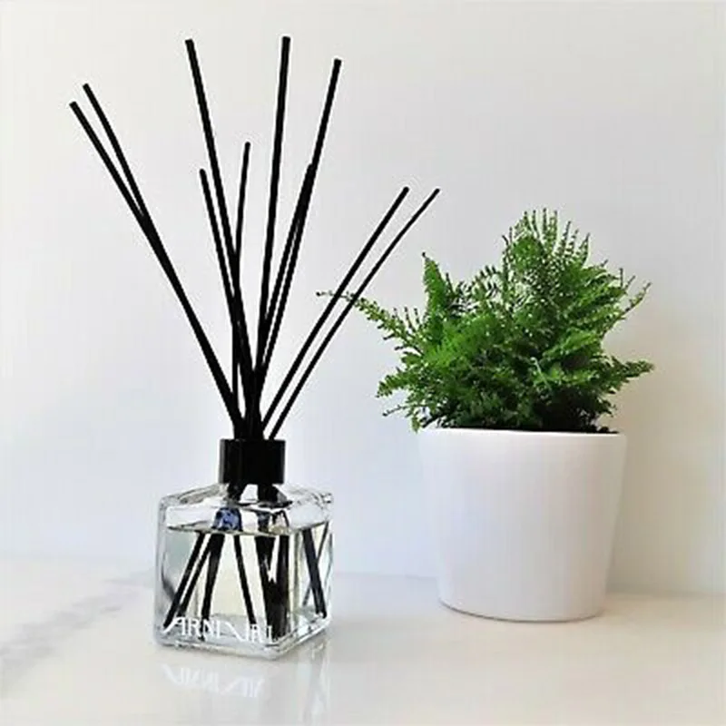 100x Set Straight Rattan Reed Black Sticks Fragrance Diffuser Aroma Replacement Fragrance Diffuser Rattan Replacement Sticks