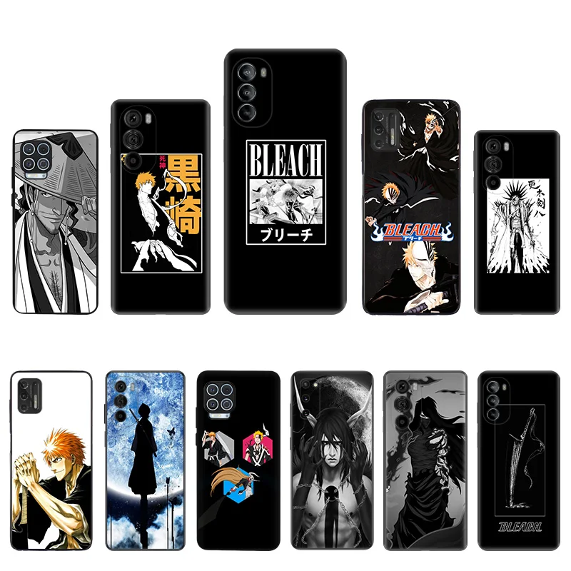 Черный мягкий чехол для телефона Motorola G32 G50 G51 5G G60 G71 G22 G52 G72 G53 G73 G60S Moto G9 Power BLEACH Anime