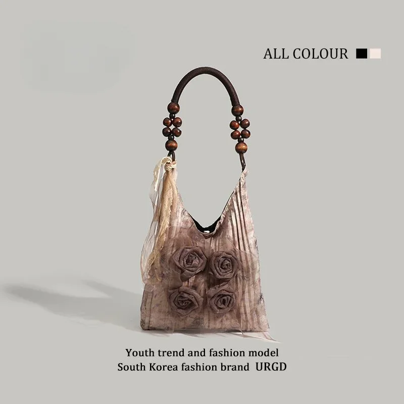 Большая вместительная сумка-тоут премиум-класса на одно плечо винтажная нишевая