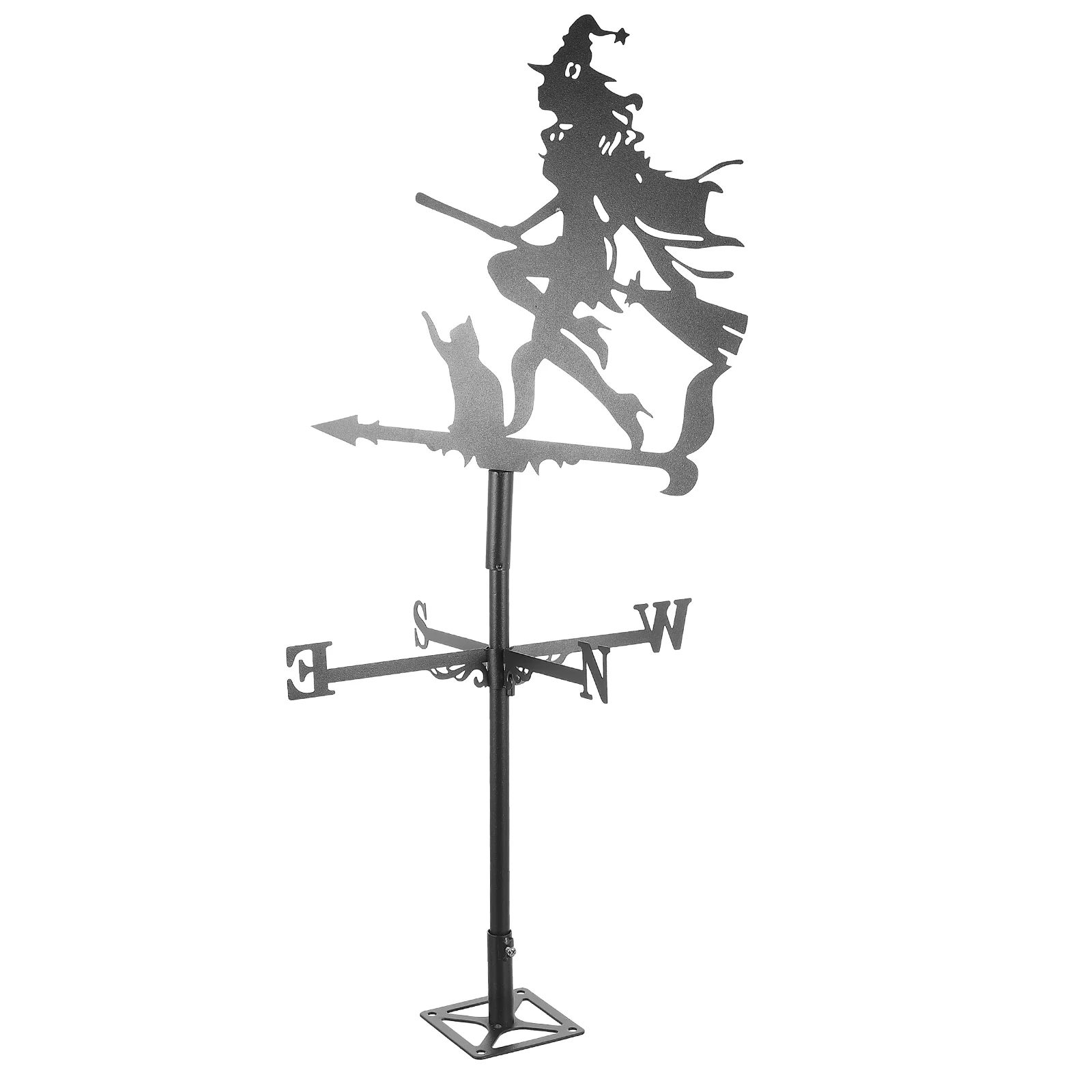 

1Pc Witch Weathervane Weathervane Metal Direction Vane Decoration Weather Wind Spinners Flying Witch Weathervane