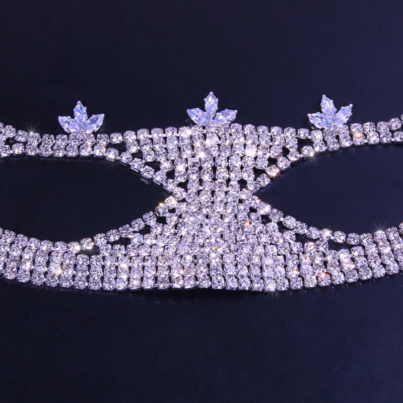 Сексуальная вуаль блестящая хрустальная маска для лица танцевальные украшения