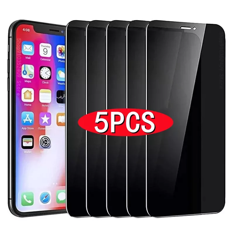 

1-5Pcs Privacy Screen Protectors for IPhone 12 13 Pro Max Mini 7 8 Plus Anti-spy tempered Glass for IPhone 11 Pro XS MAX XR X SE