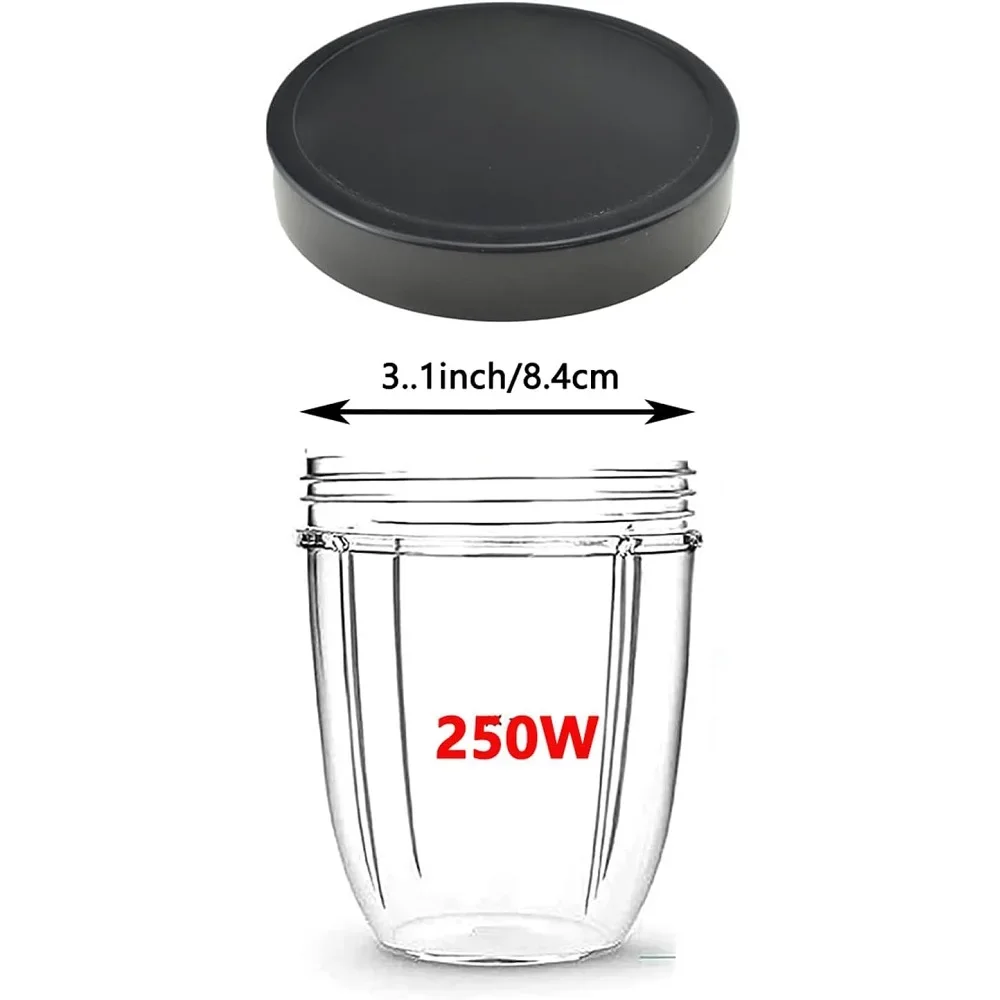 2 шт. черная пластиковая крышка Stay Fresh совместимая с Magic Bullet 250 Вт MB1001