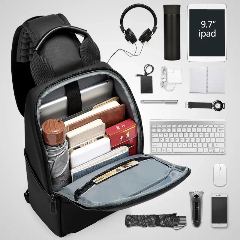 Нагрудная сумка-мессенджер EURCOOL 9 7 для IPad мужская сумка-Кроссбоди с карманом