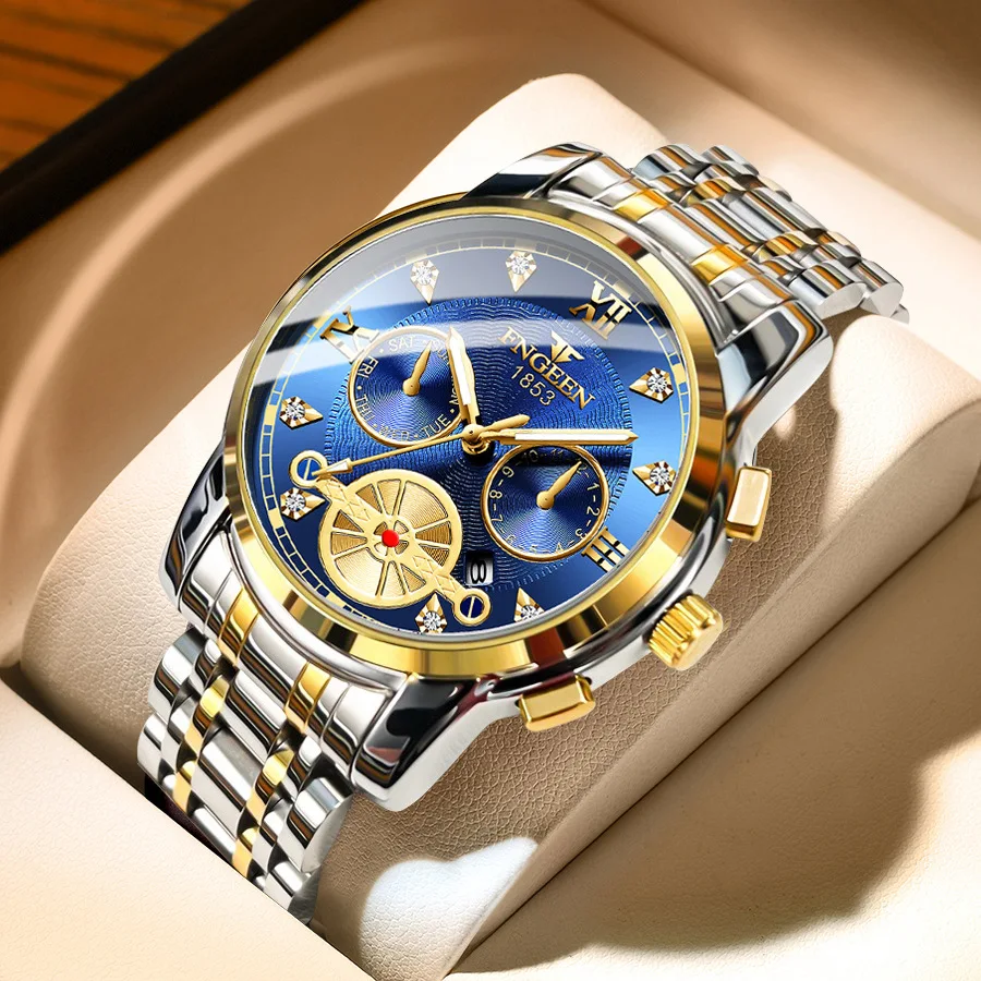 Мужские часы деловые лучший бренд модный водонепроницаемый календарь