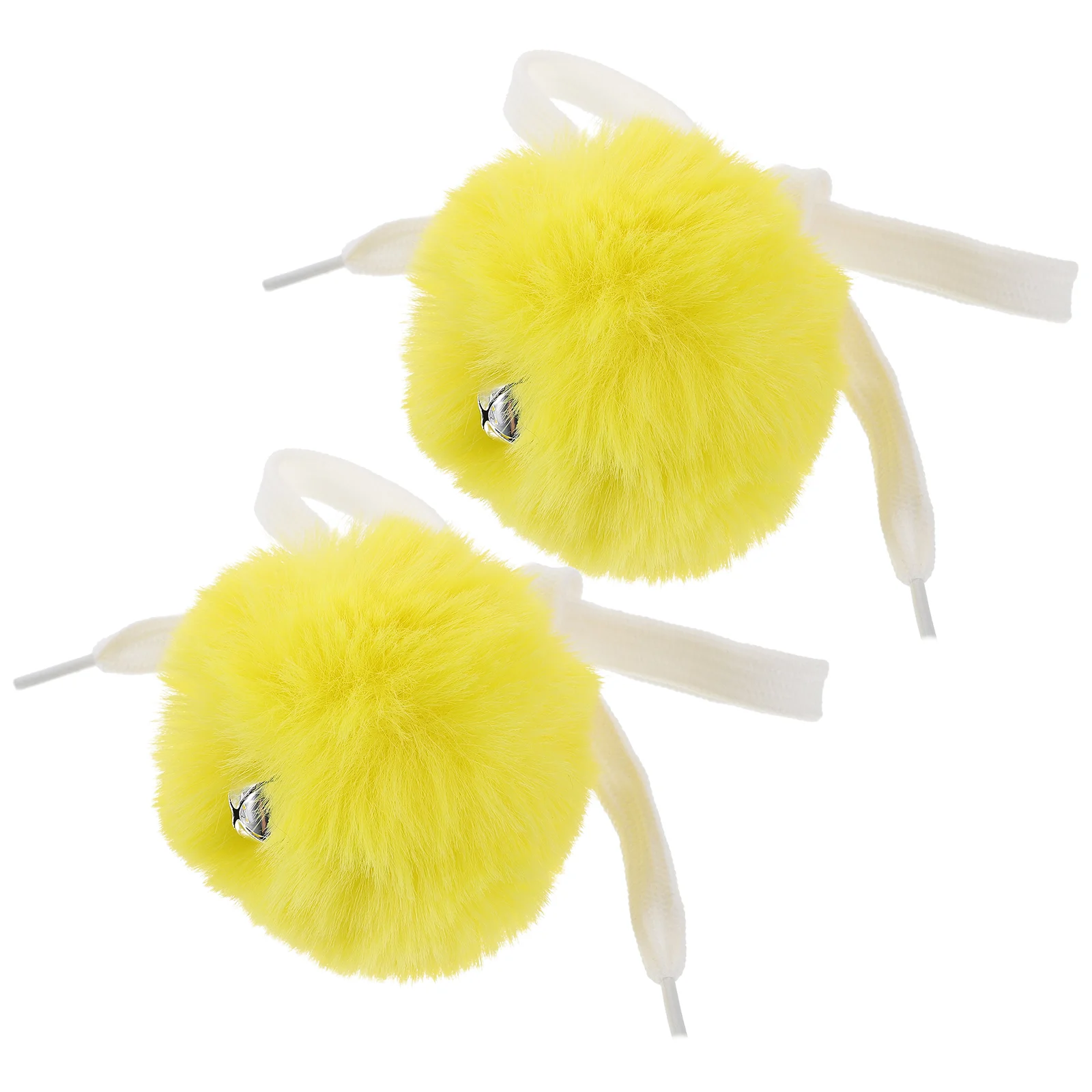 

2pcs Roller Skate Pom Poms with Bell Ice Skate Pompom Fluffy Balls Decorative Accessories