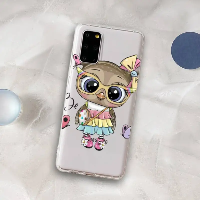 owl girl cartoon Phone Case for Samsung S20 ULTRA S30 for Redmi 8 for Xiaomi Note10 for Huawei Y6 Y5 cover