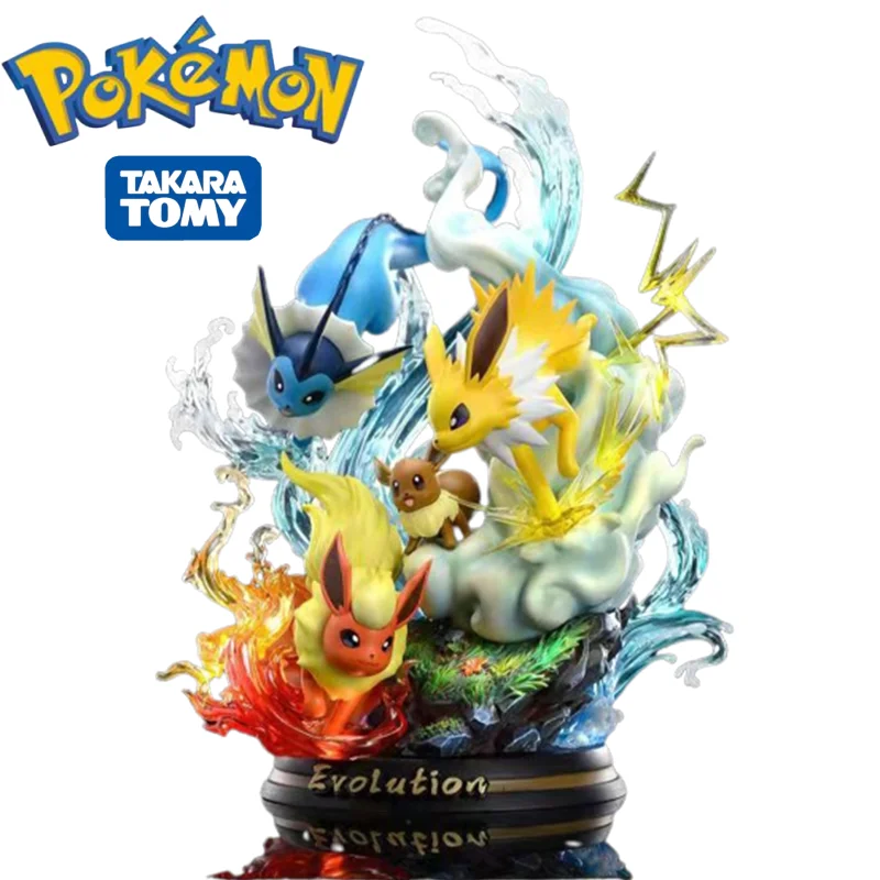 Figura de acción de Pokémon, 26CM, Gk, Eevee, Mewtwo, Gengar Venusaur, Pokemon Evolution Group, modelo coleccionable de PVC, juguete, regalo