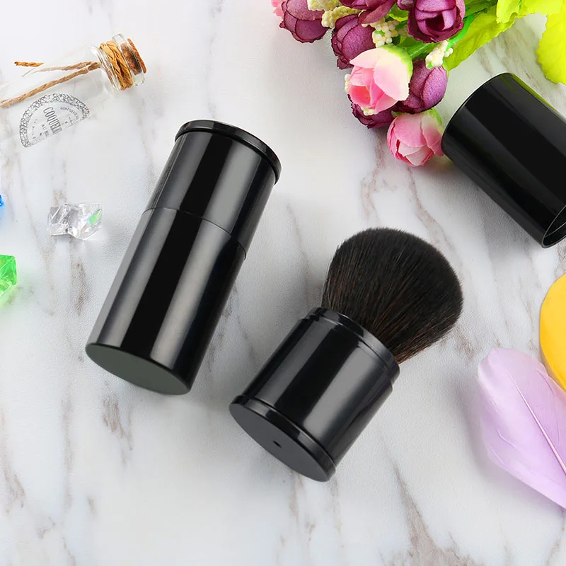

RANCAI 1pcs Big Powder Foundation Blusher Concealer Cream Kabuki Brush Cosmetic Beauty Tools Black Retractable Makeup Brushes