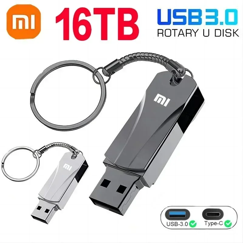 Xiaomi USB-накопитель USB 3.1 Высокоскоростной флэш-диск Pendrive 2TB 16TB Mini Key Флэш-накопитель