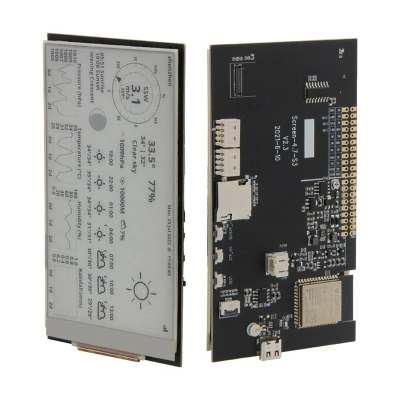 

T5 4.7In E-paper V2.3 ESP32-S3 E-paper Development Driver Board Supports TF Card ESP32 Breakout Board 40PIN